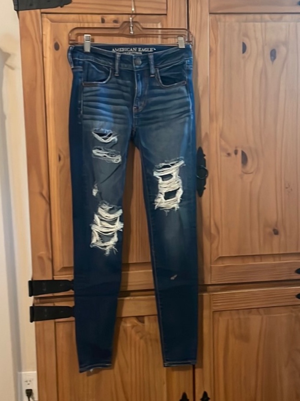 American Eagle Outfitters Destroyed, Super Stretch X Jegging. Sz 2 - Picture 4 of 6